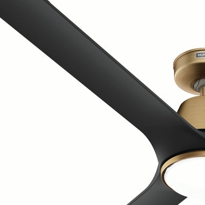 60 inch Aeronaut Wi-Fi ENERGY STAR® Luxe Gold Damp Rated Ceiling Fan with LED Light Kit and Handheld Remote