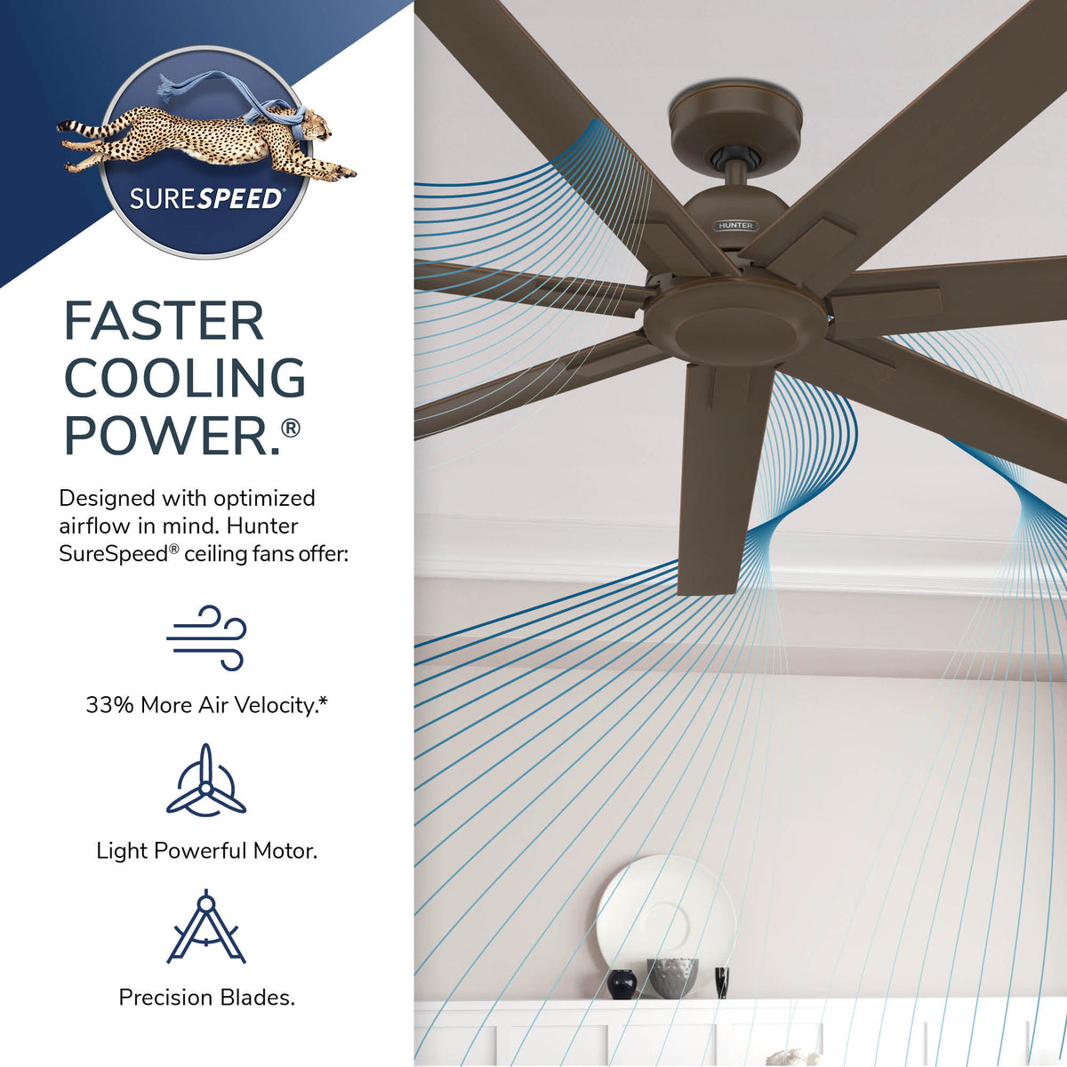 72 inch Downtown ENERGY STAR® Matte Bronze Damp Rated Ceiling Fan and Wall Control