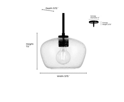 7.5'' Pomari Matte Black 1 Light Pendant