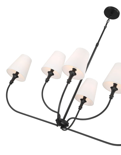 29'' Mairbourne Matte Black 6 Light Linear Chandelier