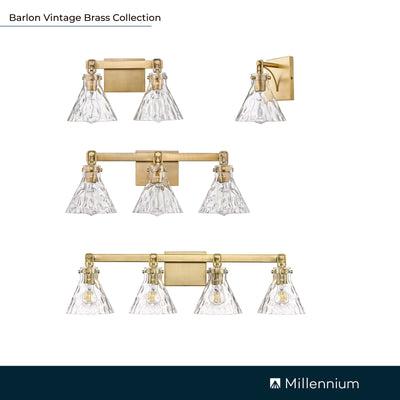 7.13'' Barlon Vintage Brass 1 Light Wall Sconce