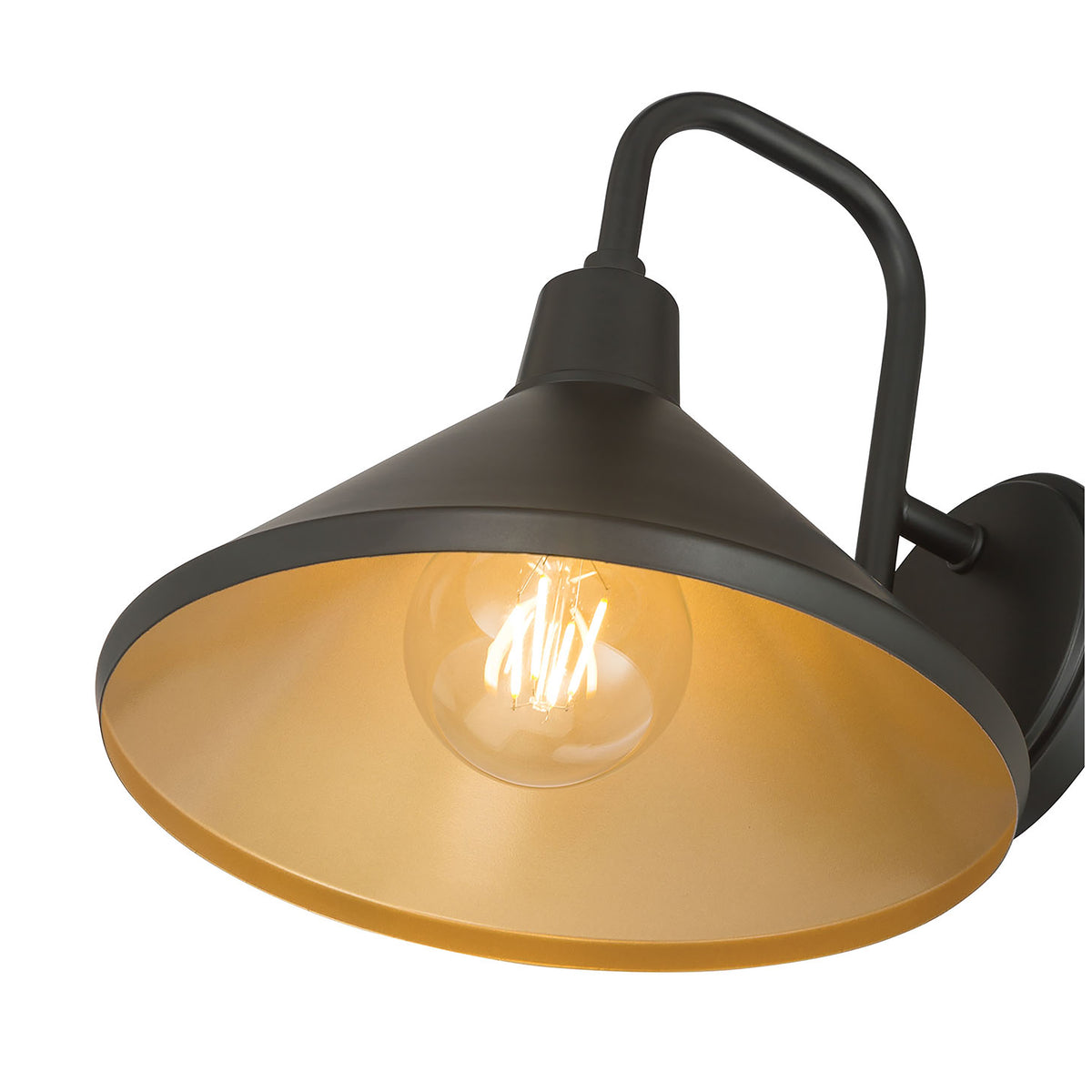 9.75-inch Vectra Powder Coated Black 1-Light Outdoor Wall Sconce