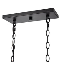 12'' Chastine Matte Black 5 Light Linear Chandelier