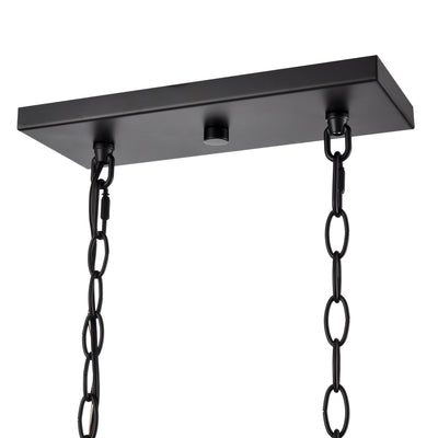12'' Chastine Matte Black 5 Light Linear Chandelier