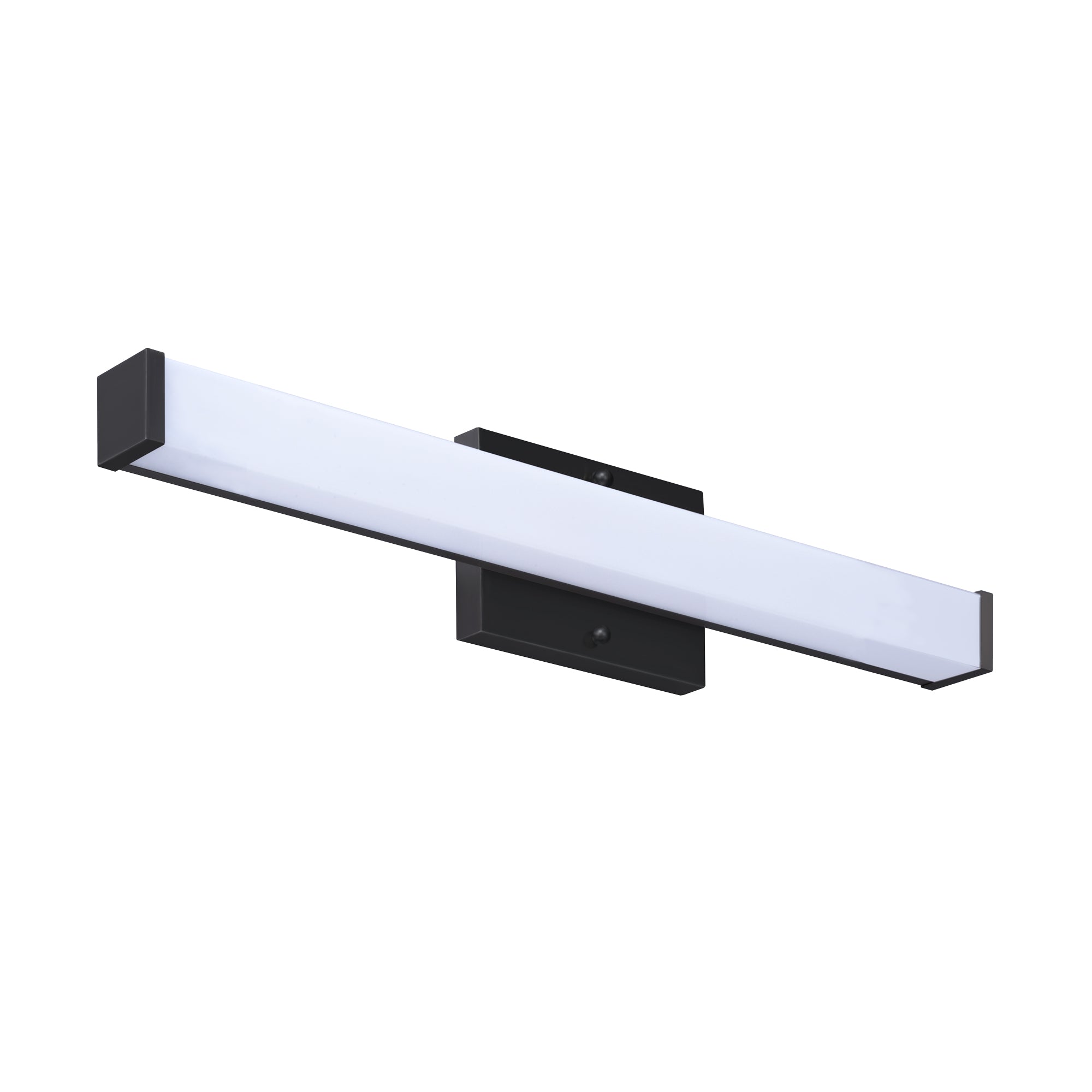 18-inch Matte Black Cylinder Bath Bar Vanity Light