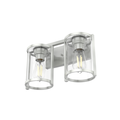 Astwood 15.5-inch 2-light Brushed Nickel Vanity Light with Clear Glass