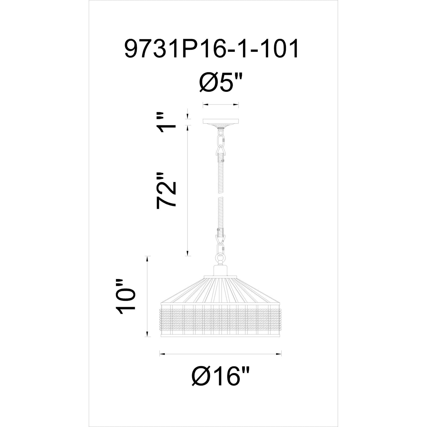 Padma 1 Light Down Black Pendant Light