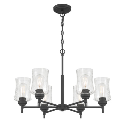 17.5'' Clarvyn Matte Black 6 Light Chandelier