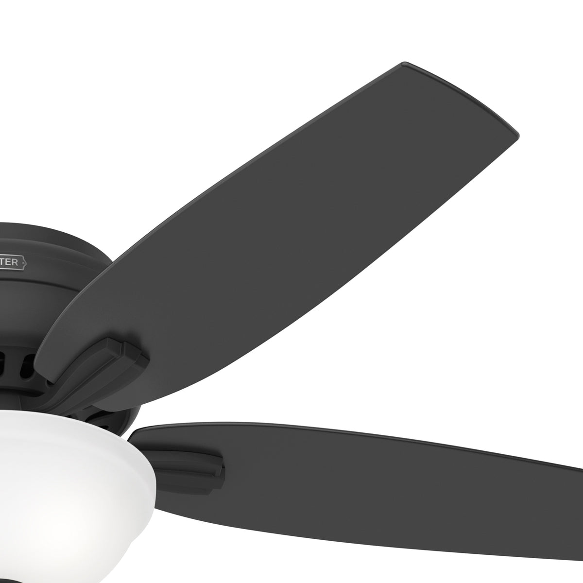 52 inch Newsome Matte Black Low Profile Ceiling Fan with LED Light Kit and Pull Chain