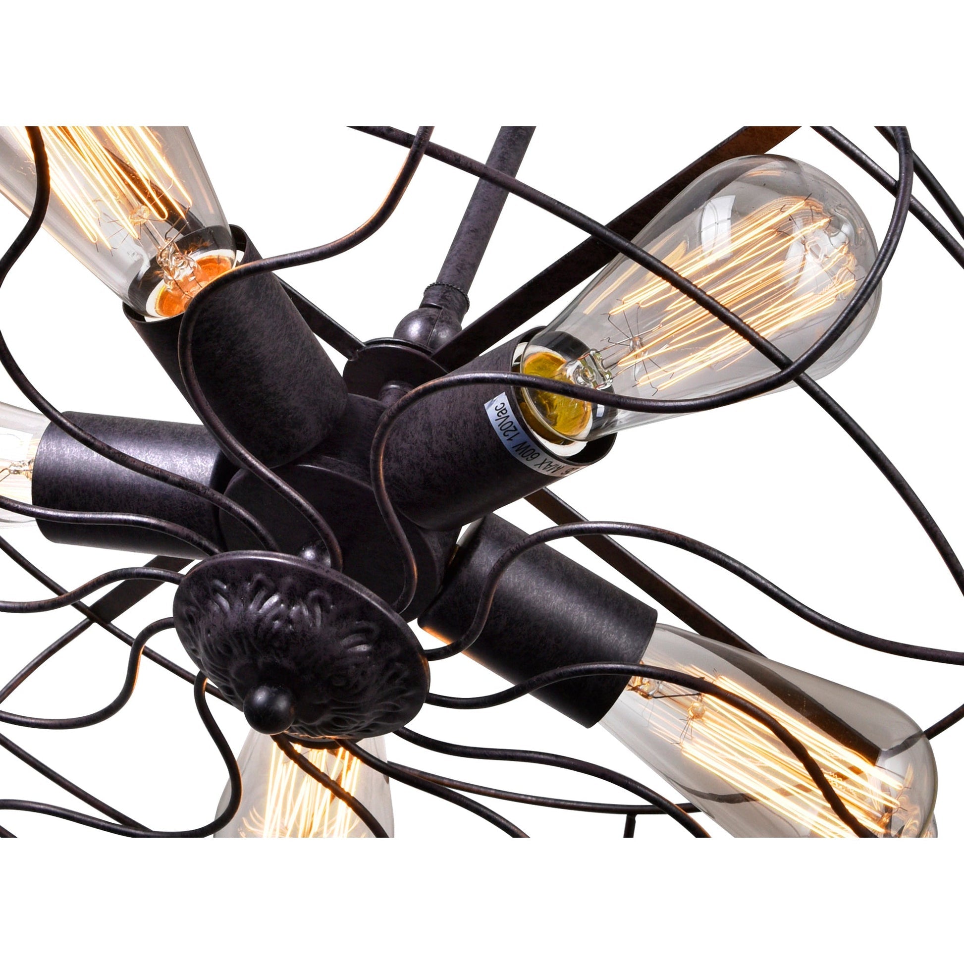 Pamela 5 Light Rust Flush Mount