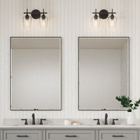 13.75'' Ashford Matte Black 2 Light Bath Vanity