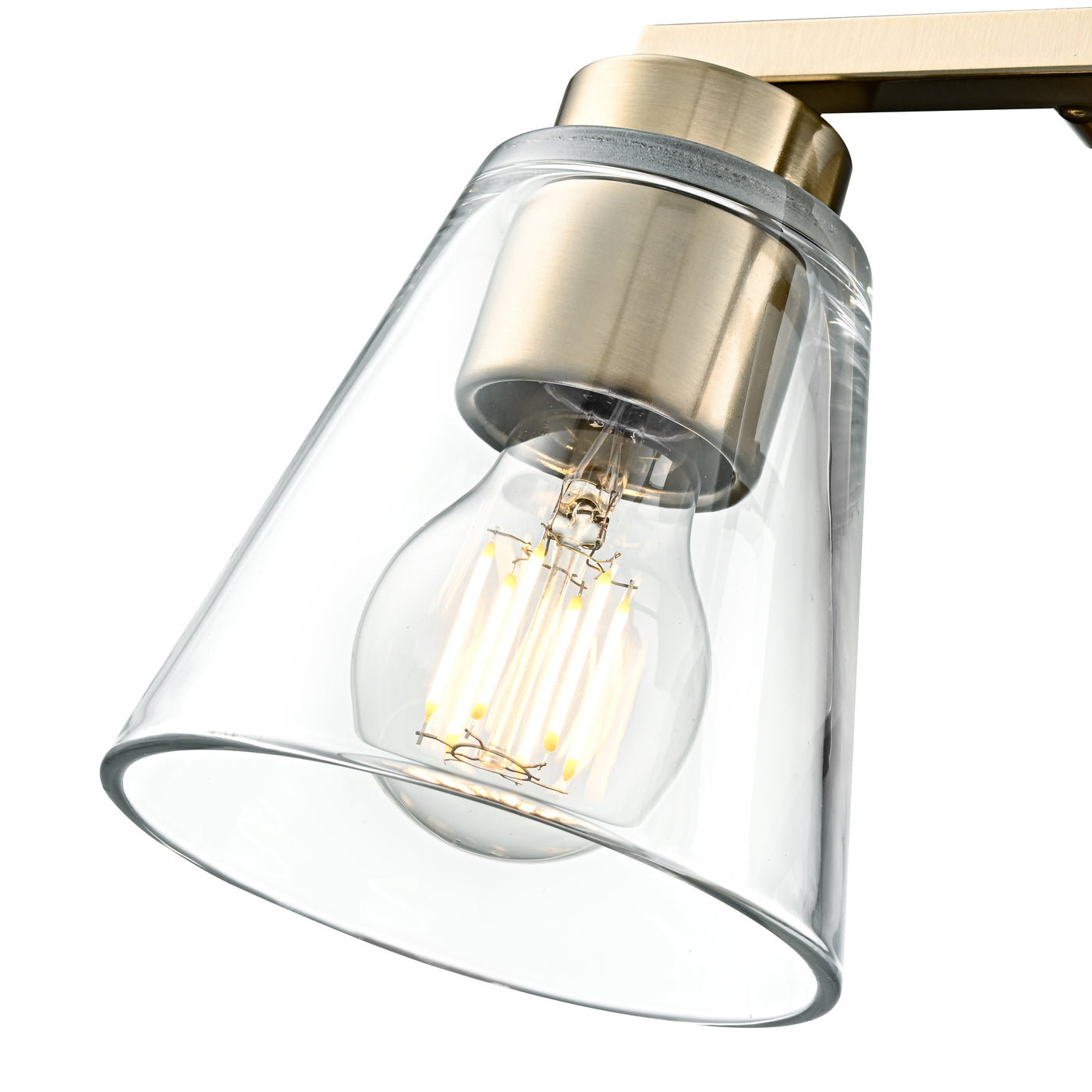 13-inch Strayhan Modern Gold 2-Light Clear Glass Bathroom Vanity Light