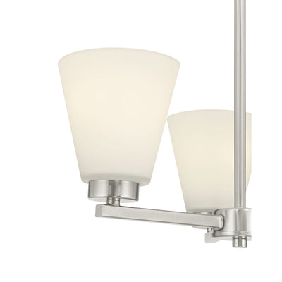 14.75'' Strayhan Brushed Nickel 3 Light Chandelier