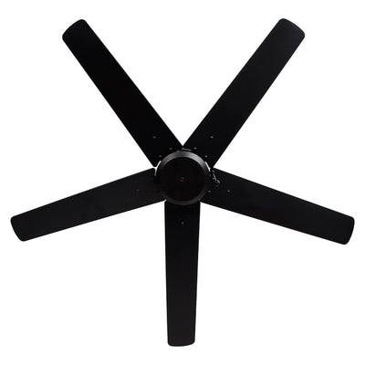 52 Inch Aldea V AC Matte Black Indoor Ceiling Fan 5-Blade Reversible