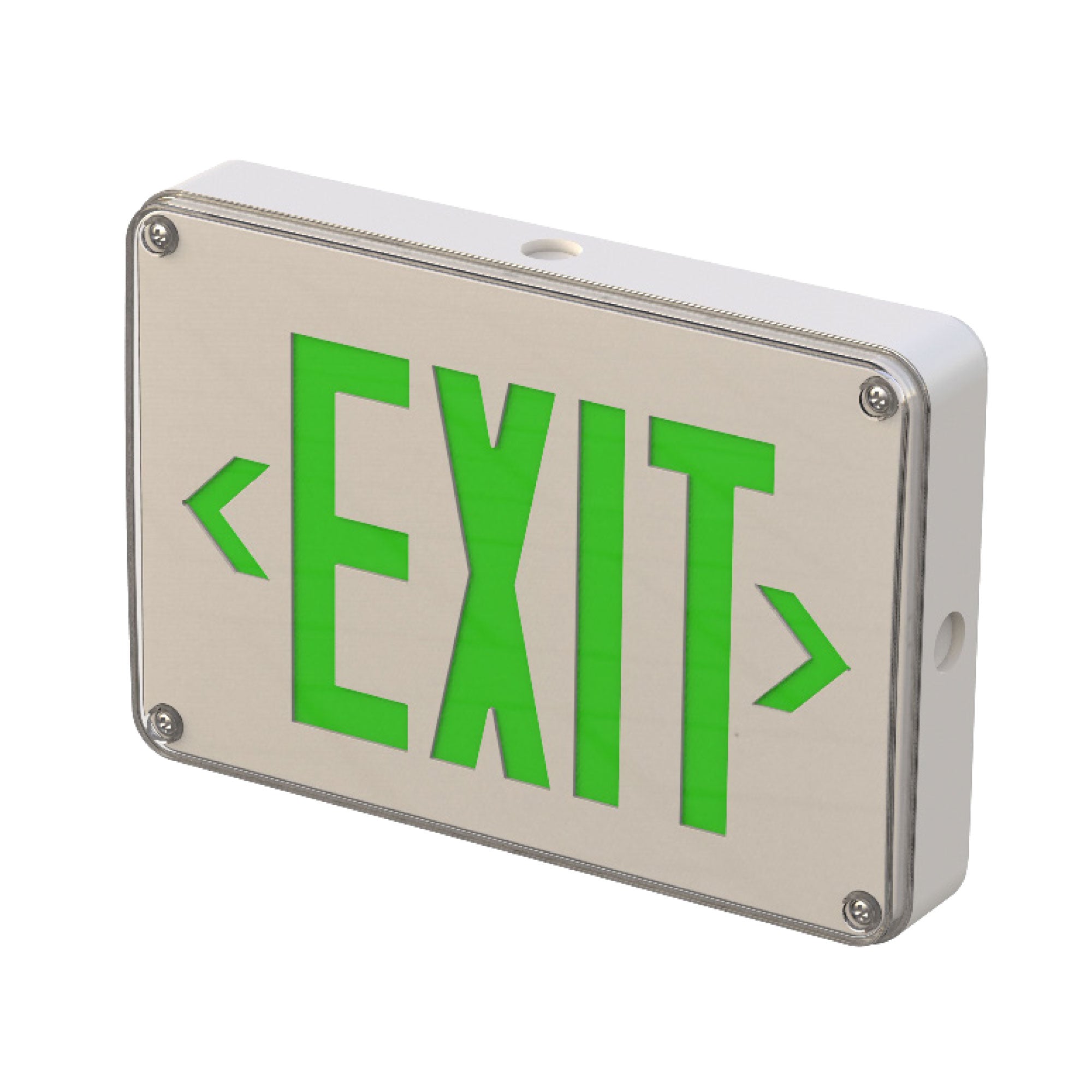 13-inch White Outdoor Double Face Exit Sign