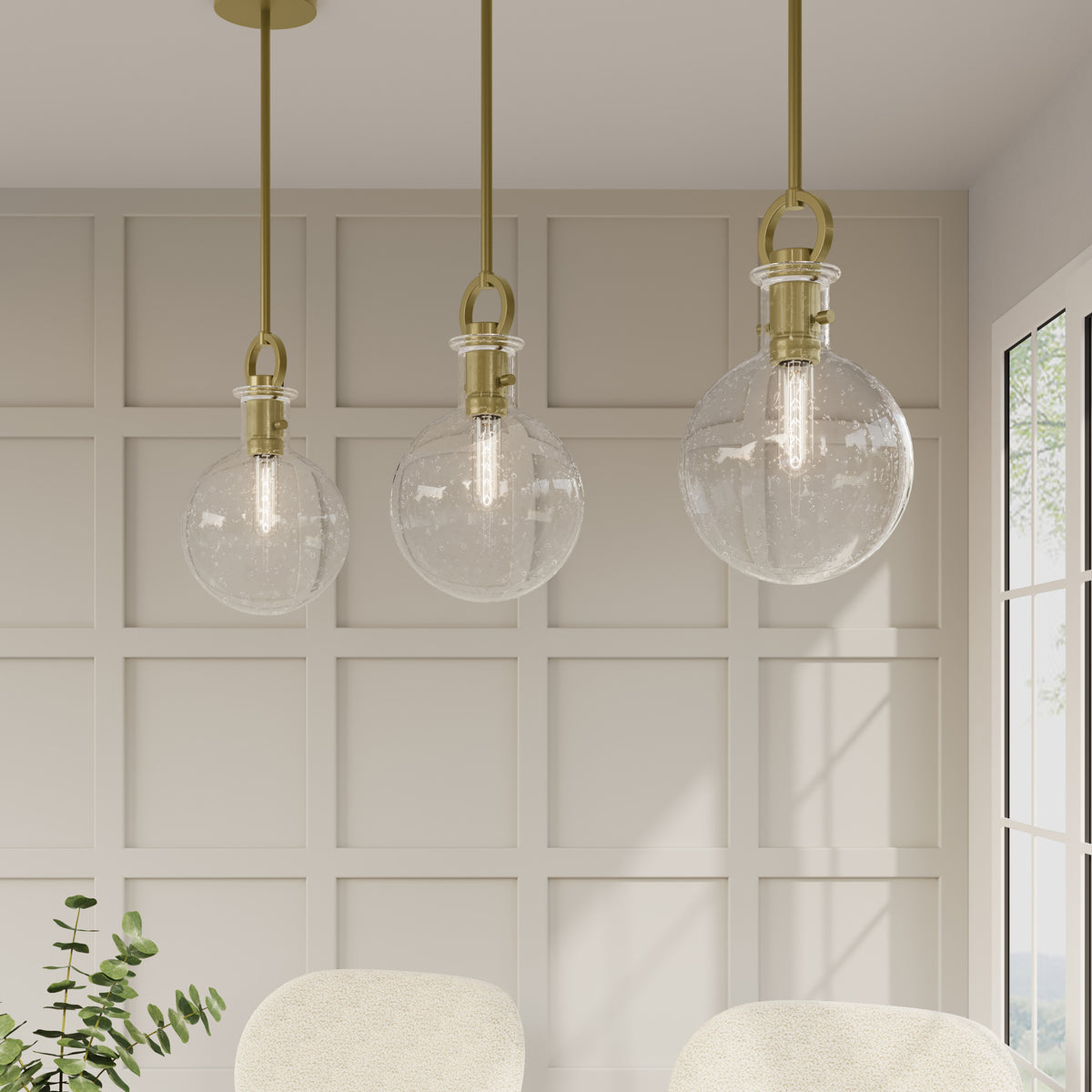 13.5'' Glanora Vintage Brass 1 Light Mini Pendant