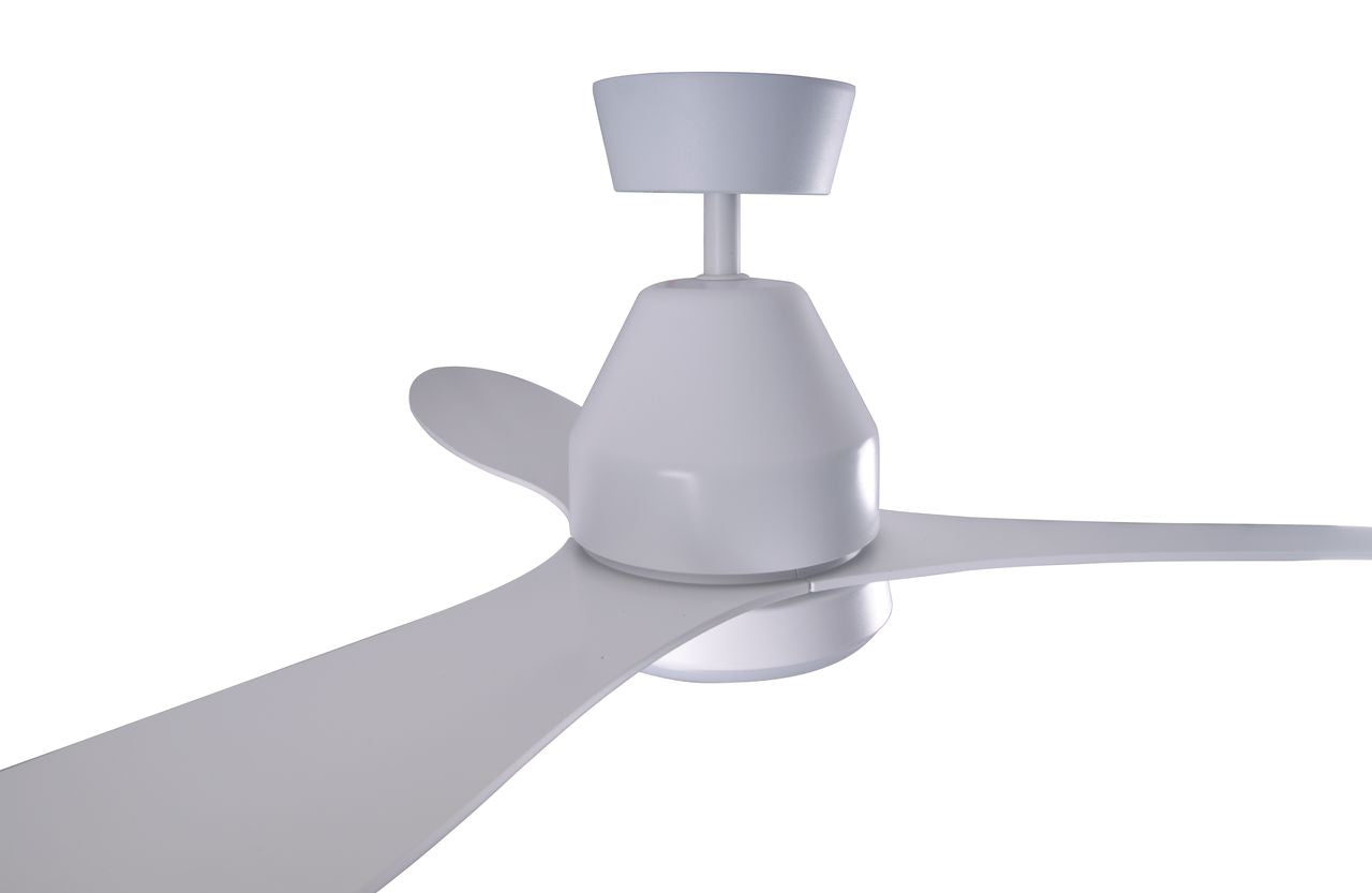 56 Inch 1 Light LED DC WiFi Indoor Outdoor Smart Fan in White with Remote