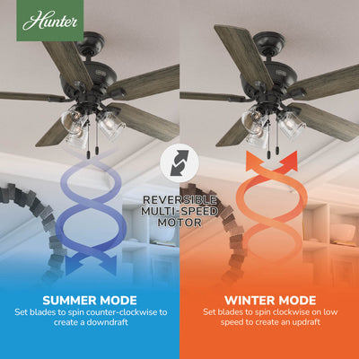 52 inch Rosner Noble Bronze Ceiling Fan with LED Light Kit and Pull Chain
