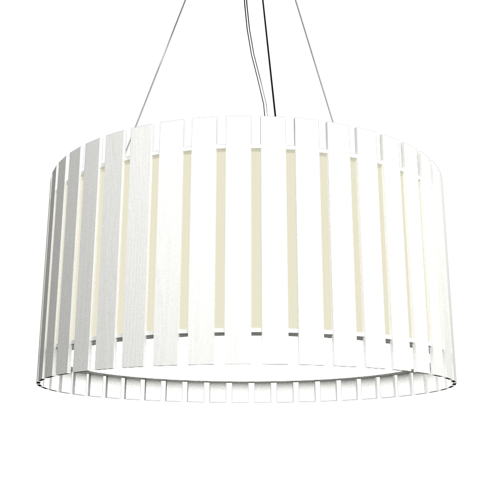 8.66'' Contemporary Slatted Accord Pendant Light