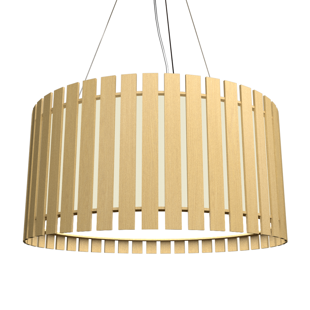 8.66'' Contemporary Slatted Accord Pendant Light