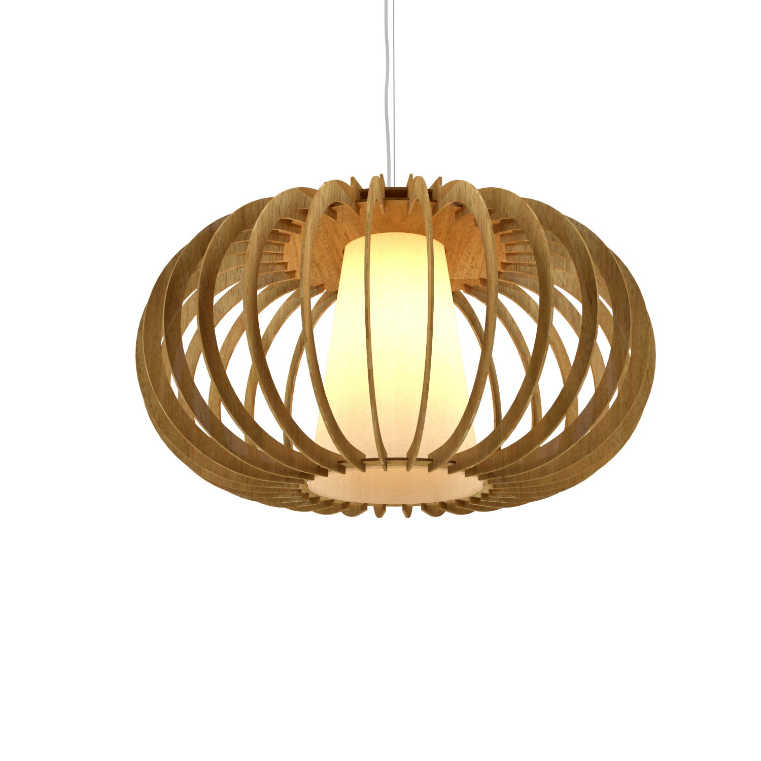 9.84'' Minimalist Stecche di Legno Accord Pendant Light