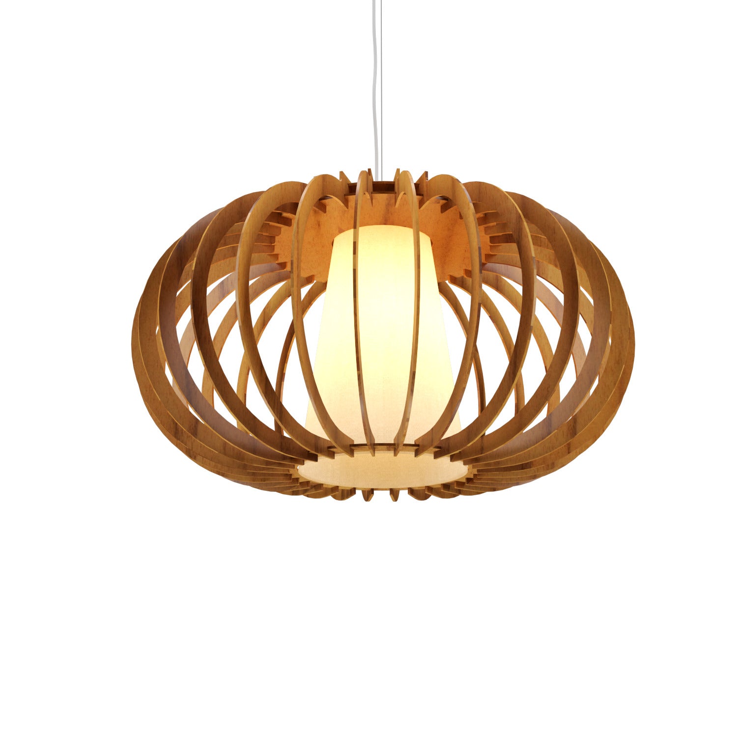 9.84'' Minimalist Stecche di Legno Accord Pendant Light