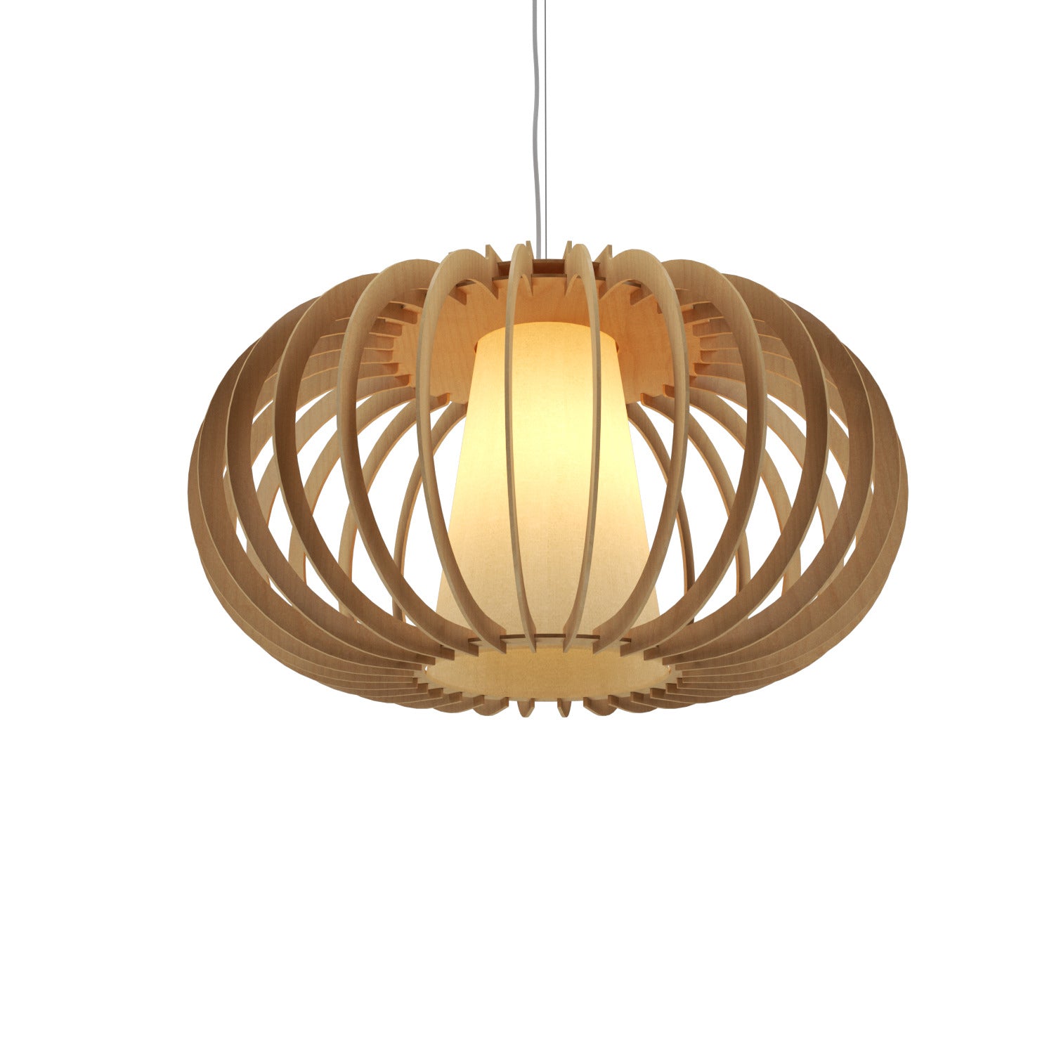 9.84'' Minimalist Stecche di Legno Accord Pendant Light