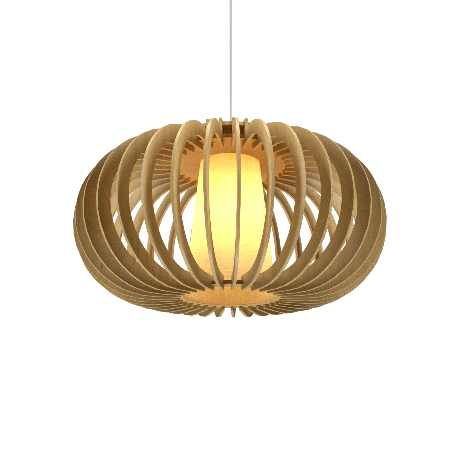 9.84'' Contemporary Stecche di Legno Accord Pendant Light