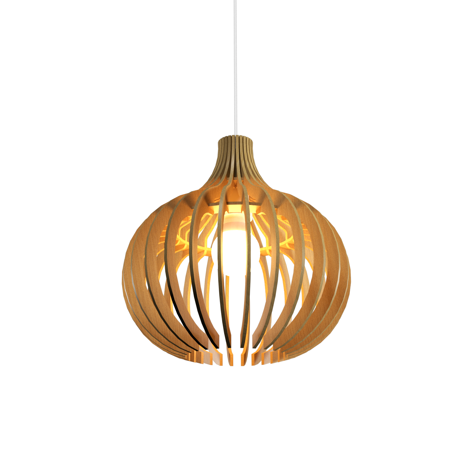 11.81'' Minimalist Stecche di Legno Accord Pendant Light