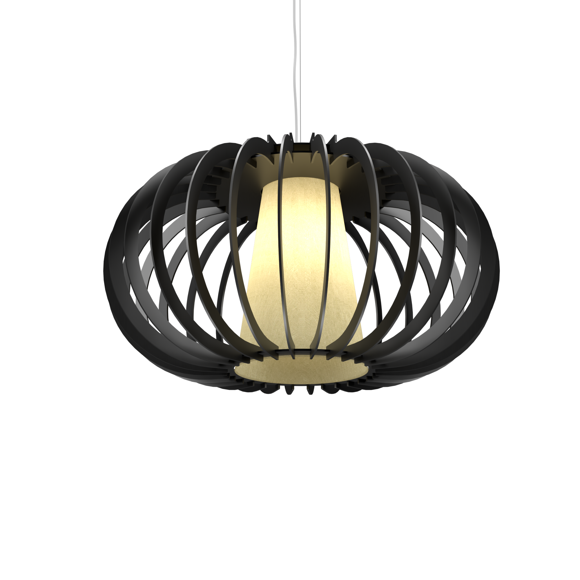 9.84'' Minimalist Stecche di Legno Accord Pendant Light