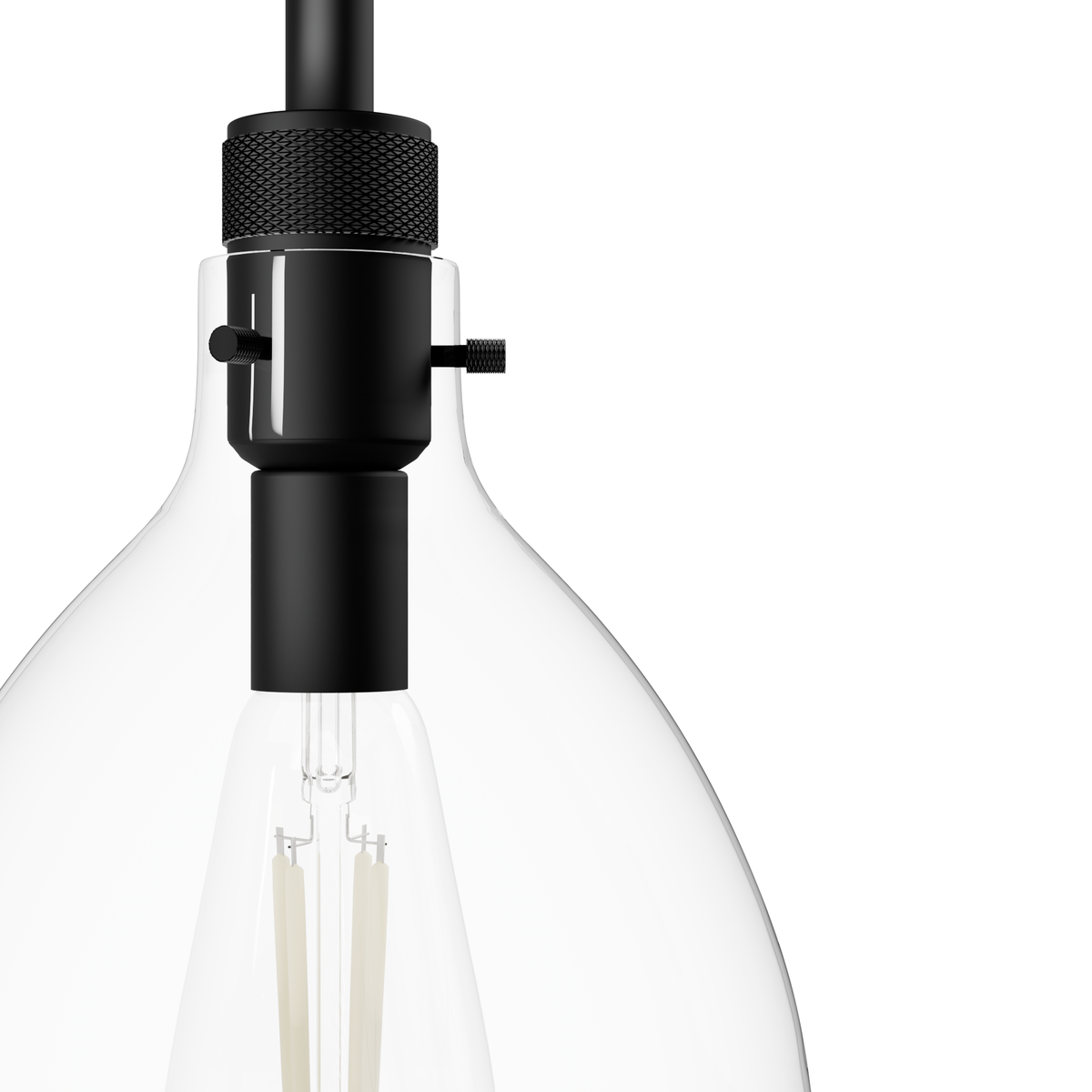 Van Nuys 10-inch 1-light Matte Black Pendant with Clear Glass