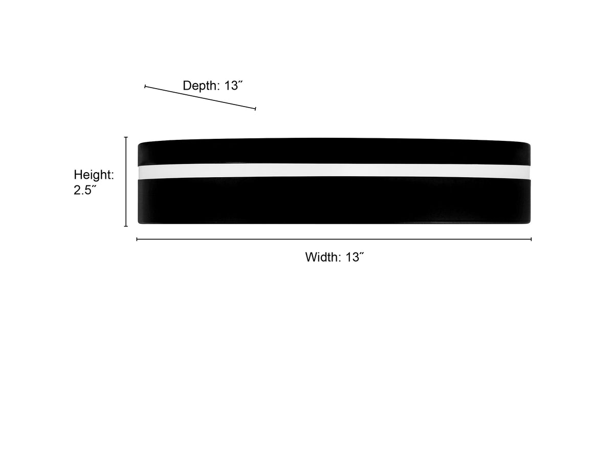 2.5'' Soltra Matte Black  Light Flush Mount