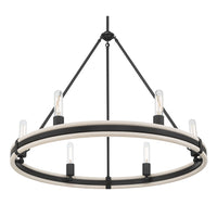 25.5'' Rovessa Matte Black 6 Light Chandelier