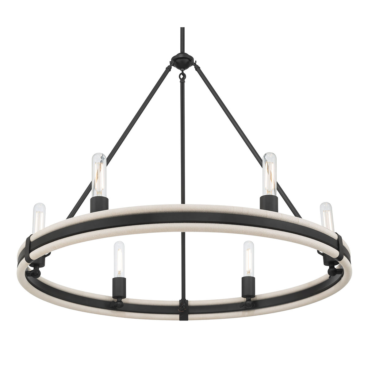 25.5'' Rovessa Matte Black 6 Light Chandelier