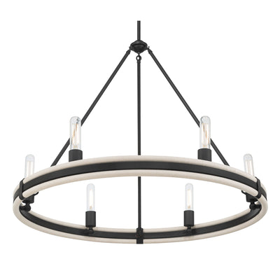 25.5'' Rovessa Matte Black 6 Light Chandelier