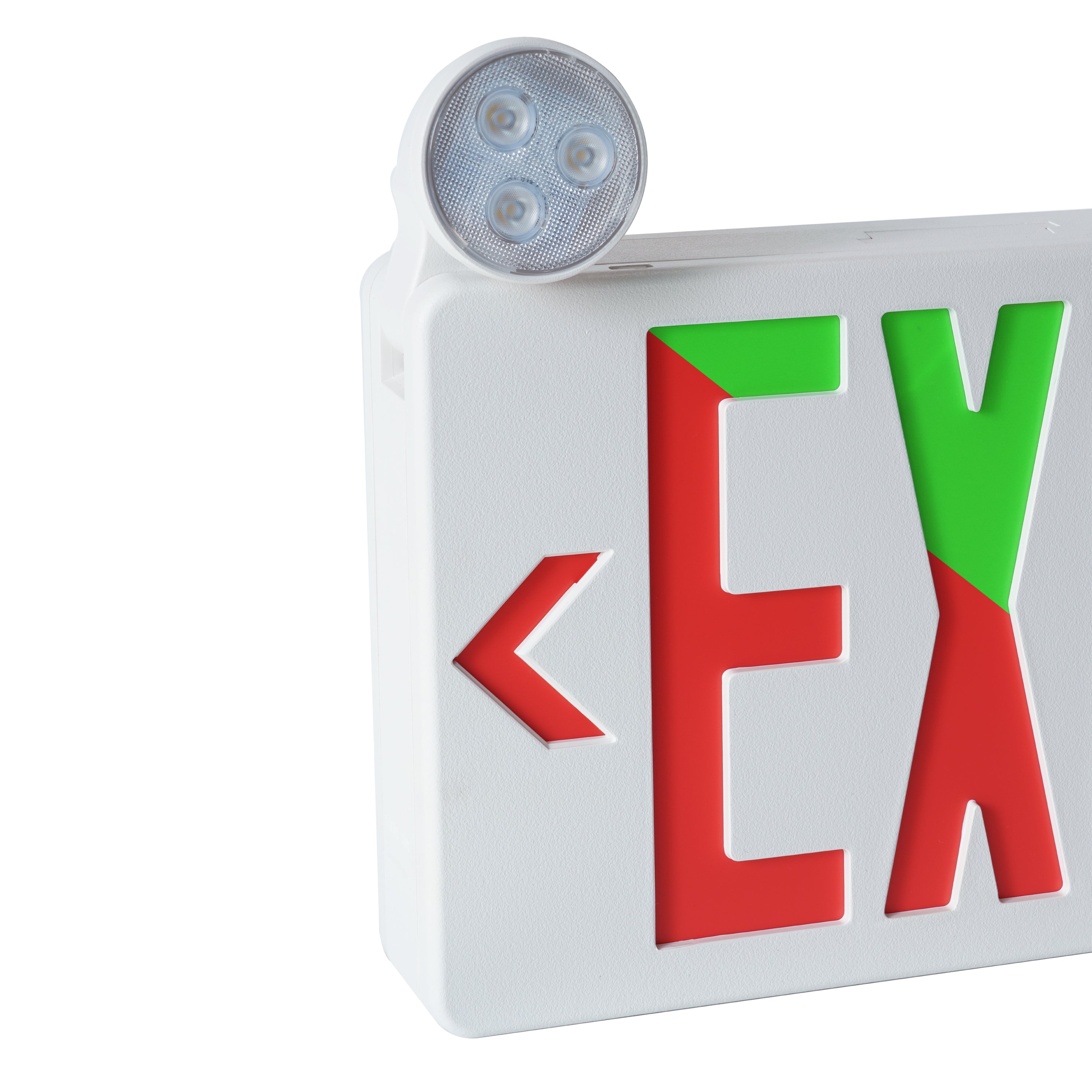 11.75-inch White Exit and Emergency Combo Light with 2W Output and Self Diagnostic Testing