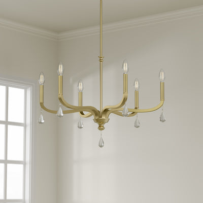 19.75'' Viremont Vintage Brass 6 Light Chandelier