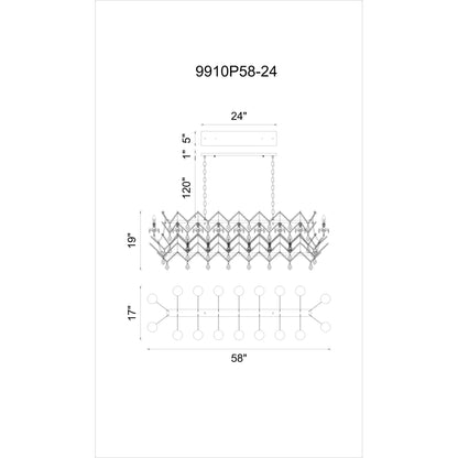 Phraya 24 Light Brown Chandelier