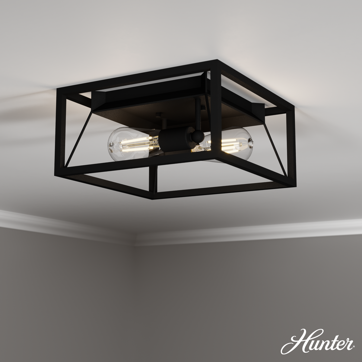 Canoga 6-inch White 3000K LED Flush Mount Ceiling Light with Metal Shade
