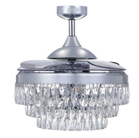 48 Inch Chrome Retractable Blade Ceiling Fan
