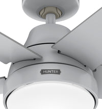 52 inch Aerodyne Wi-Fi Dove Grey Ceiling Fan with LED Light Kit and Handheld Remote