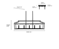 10.75'' Nellita Matte Black 5 Light Linear Chandelier