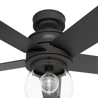 52 inch Xidane Matte Black Ceiling Fan with LED Light Kit and Handheld Remote