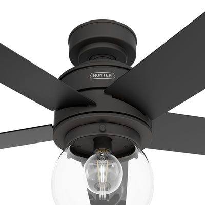 52 inch Xidane Matte Black Ceiling Fan with LED Light Kit and Handheld Remote