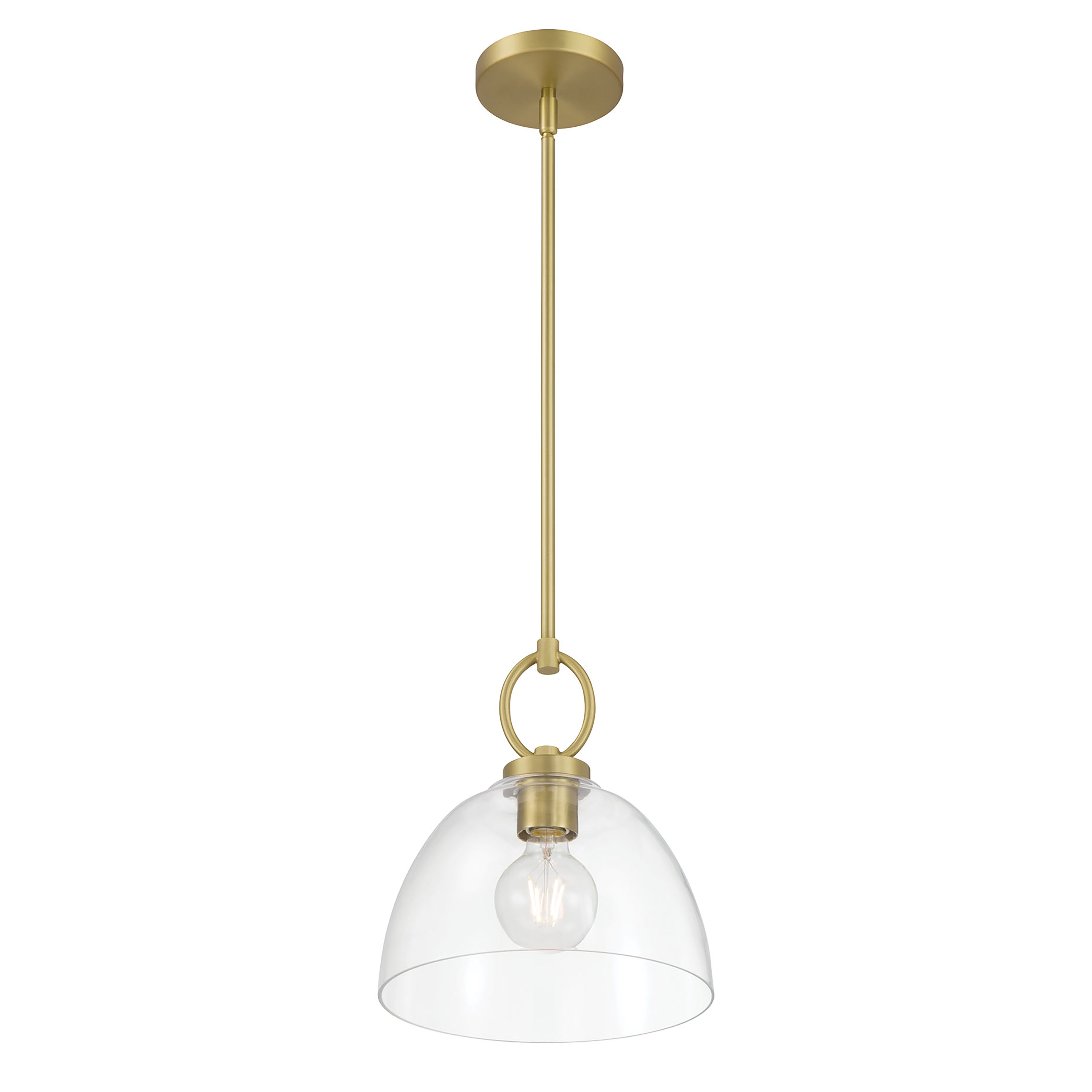 11.5'' Velto Vintage Brass 1 Light Pendant