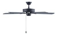 52 Inch Royal Star AC Matte Black Indoor Ceiling Fan 5-Blade Reversible