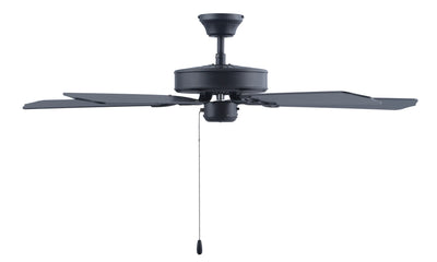 52 Inch Royal Star AC Matte Black Indoor Ceiling Fan 5-Blade Reversible