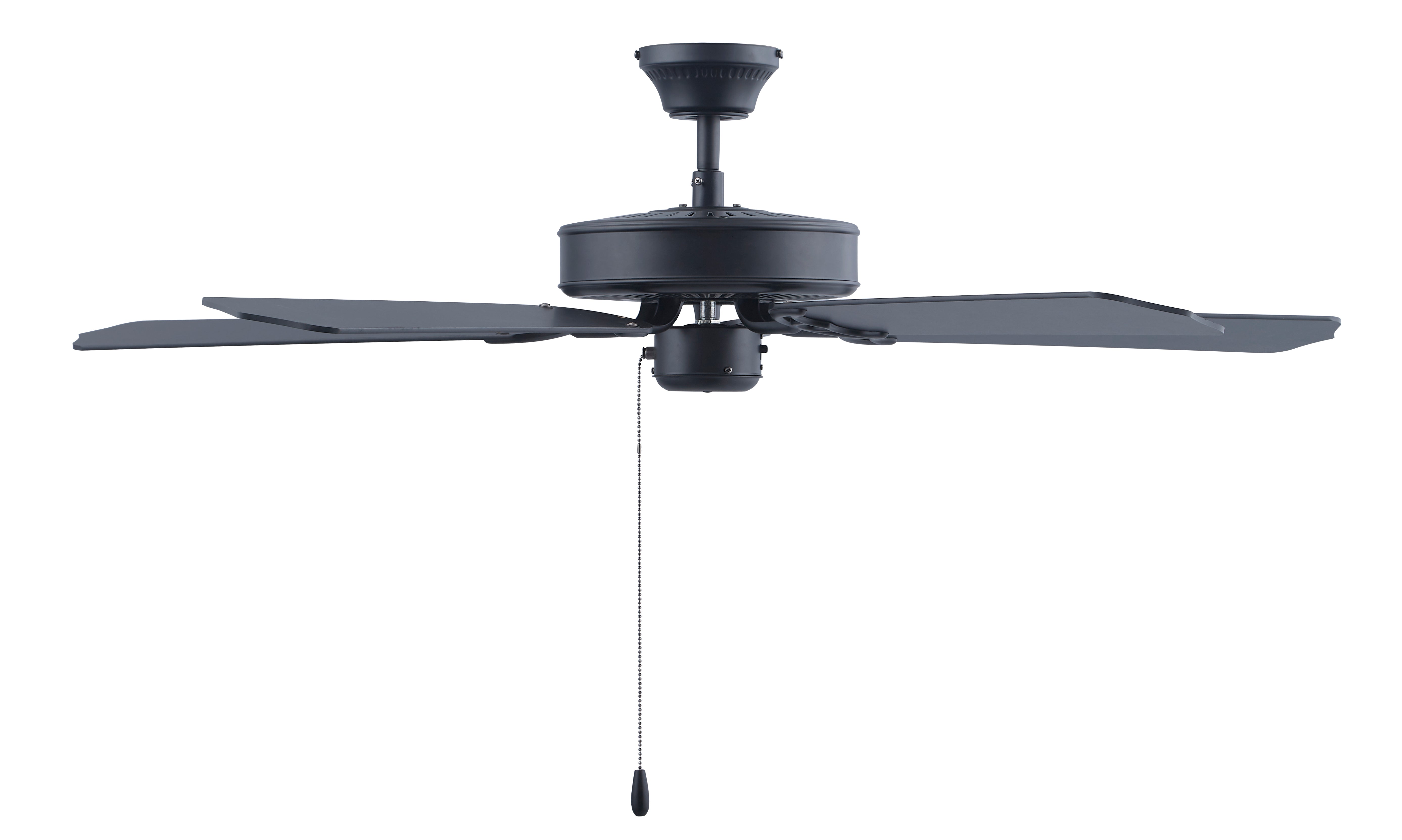 52 Inch Royal Star AC Matte Black Indoor Ceiling Fan 5-Blade Reversible