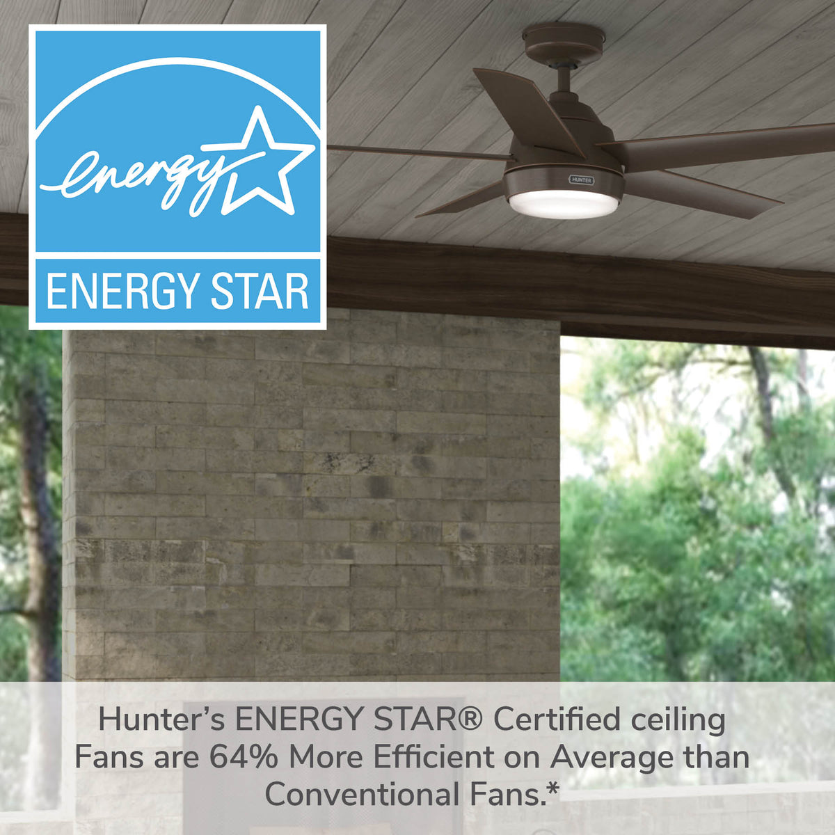 52 inch Skyflow Matte Bronze WeatherMax Indoor / Outdoor Ceiling Fan with LED Light Kit and Wall Control