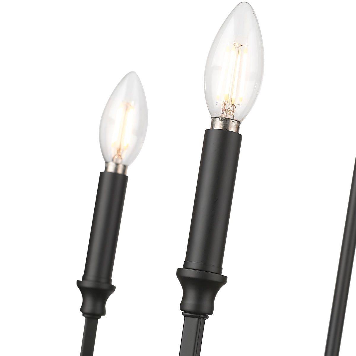24'' Azara Matte Black 6 Light Chandelier